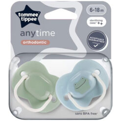 Tommee Tippee 6-18m Anytime Soothers Pacifiers Frog