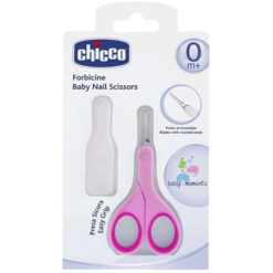 Chicco 0m+ Easy Grip Baby Nail Scissors Pink