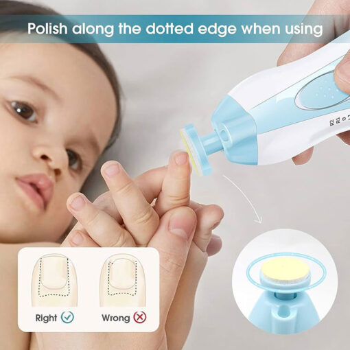 Little Angels Original Baby Electric Nail Trimmer Blue - Image 4