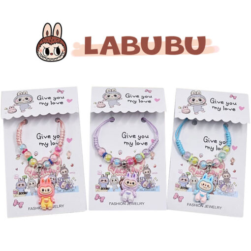 The Monsters Labubu 1x Assorted Give You My Love Cute Bracelet With Mini Figurine