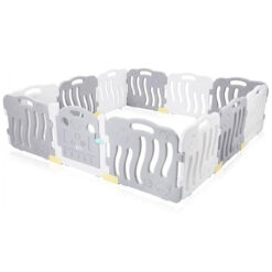 XXL Trendy Baby Safety Playground Fence Playpen White & Grey