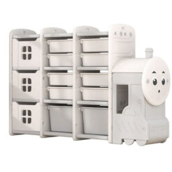 Trendy Children XL Bedroom Plastic Train Bookshelf Cabinet White