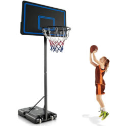 Professional XL Basketball Hoop Set With Black Backboard Adjust