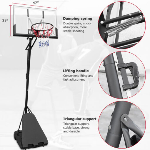 Professional XXL Champions Basketball Hoop Set With Easy Backboard Adjust - Image 2