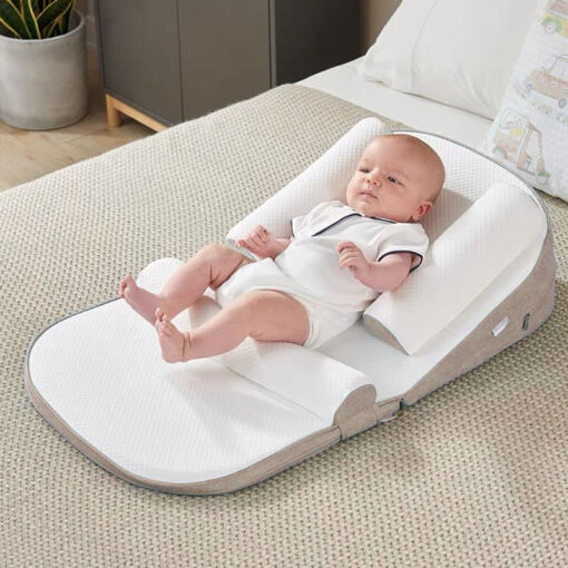 Premium XXL Anti Reflux & Positioner Baby Pillow Beige - Image 2