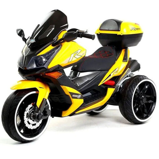 Cool 12V 3x Wheels Electric Motorbike Bike Yellow