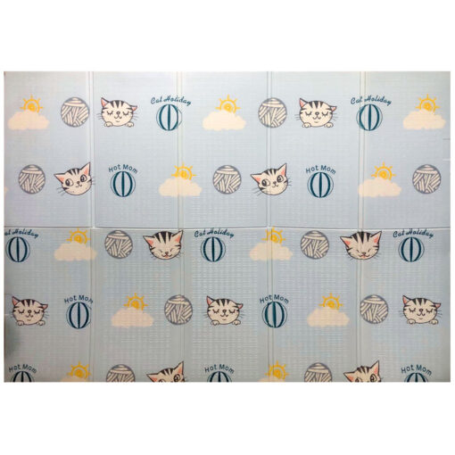 Deluxe 2 x 1.5m Baby Foldable Floor Play Mat Sky Blue