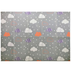 Deluxe 2 x 1.5m Baby Foldable Floor Play Mat Sky Grey