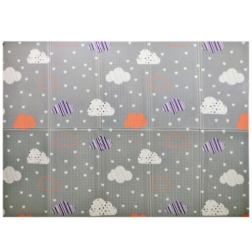 Deluxe 2 x 1.5m Baby Foldable Floor Play Mat Sky Grey
