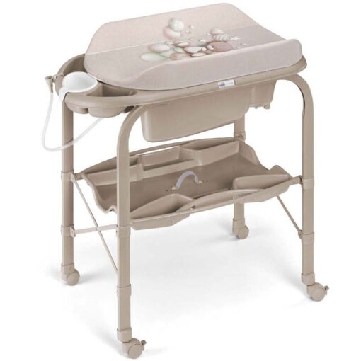 Cam Cambio 2 in 1 Baby Bath & Changing Table Bear Bubbles Greige
