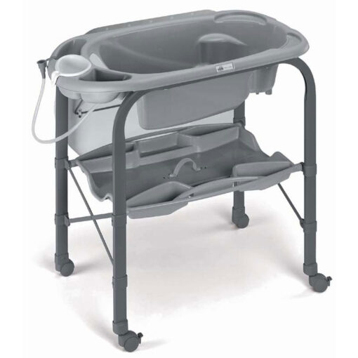 Cam Cambio 2 in 1 Baby Bath & Changing Table Bunny Dots Grey - Image 2