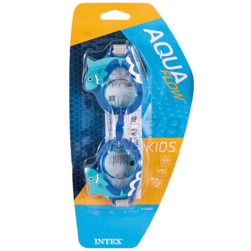 Intex 3-8 Years+ Aqua Flow Kids Water Goggles Shark Blue