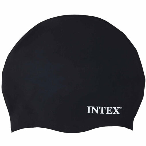 Intex 8 Years+ Aqua Flow Silicone Swim Cap Hat Black