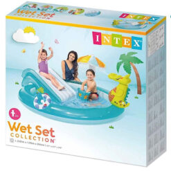 Intex 2.01 x 1.70m Inflatable Swimming Pool Playground Gator Land