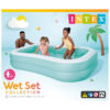Intex 2.29 x 1.52m Inflatable Swimming Pool Rectangle Blue