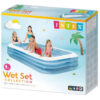 Intex 3.05 x 1.83m Inflatable Swimming Pool Rectangle Blue