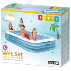 Intex 3.05 x 1.83m Inflatable Swimming Pool Rectangle Blue