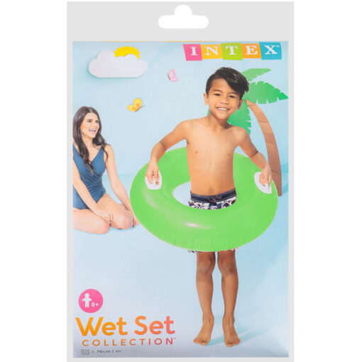 Intex 76cm Wet Set Collection Tube Floating Inflatable Ring Green