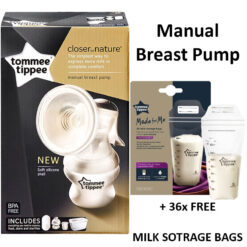 Tommee Tippee Manual Breast Pump + FREE 36x 350ml Milk Storage Bags