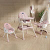 Optimal 2 in 1 Multifunctional Baby High Chair Pink - Image 2