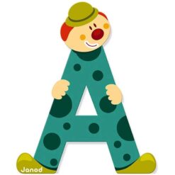 Janod 1x Wood Clown Alphabet Letter A