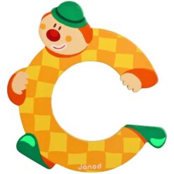 Janod 1x Wood Clown Alphabet Letter C