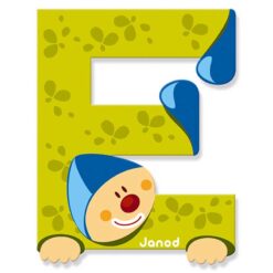 Janod 1x Wood Clown Alphabet Letter E