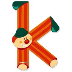 Janod 1x Wood Clown Alphabet Letter K