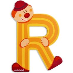 Janod 1x Wood Clown Alphabet Letter R