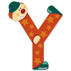 Janod 1x Wood Clown Alphabet Letter Y