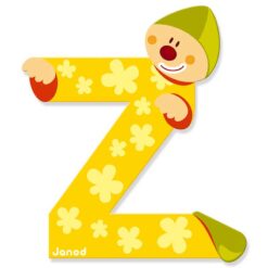 Janod 1x Wood Clown Alphabet Letter Z