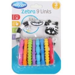 Playgro 3m+ Zebra 9 Links Rattle