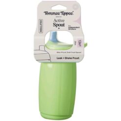 Tommee Tippee 12m+ 266ml Active Spout Water Bottle Green