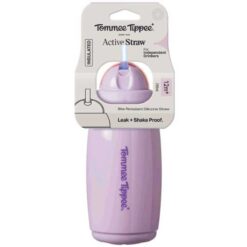 Tommee Tippee 12m+ 266ml Active Straw Water Bottle Pink
