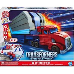 Transformers EarthSpark Optimus Price Battle Trailer Truck