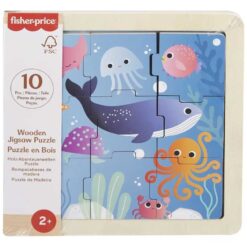 FisherPrice Wooden 10 pcs Jigsaw Puzzle Wood Toy Fish
