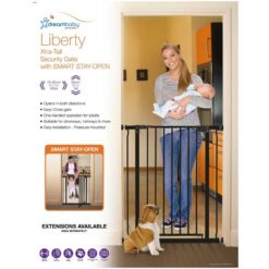 Alternative view of Dreambaby Liberty Xtra Tall Security Gate with Smart Stay Open Black