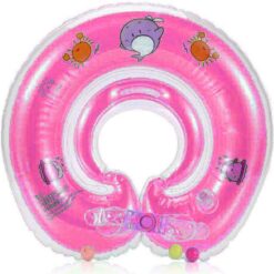Inflatable Baby Neck Floating Ring Pink