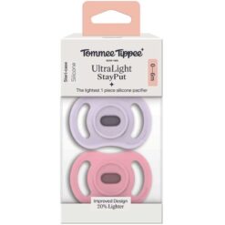 Tommee Tippee 0-6m UltraLight StayPut Silicone Soother Pink