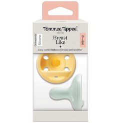 Tommee Tippee 0-6m Breast Like Orthodontic Silicone Soother Yellow