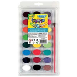 Crayola 24x Washable Watercolors & Paint Brush