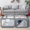 Original Classic Baby Play Parc Large 120 x 120cm Grey - Image 3