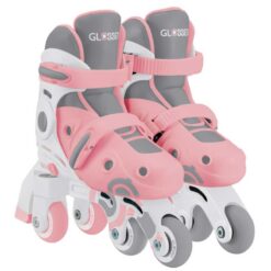 Globber Learning Skates 2 in 1 Rollerblades Size 30-33 Pastel Pink