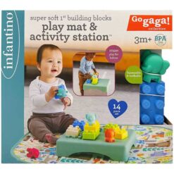 Infantino Super Soft 1st Building Blocks Play Mat & Activity Station