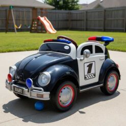 Alternative view of VW Volkswagen R/C Electric Ride On Car Police Black