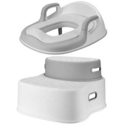 Deluxe 2 in 1 Trendy Baby Toilet Seat Reducer With Double Stepper