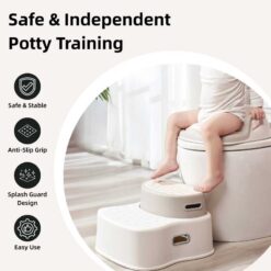 Alternative view of Deluxe 2 in 1 Trendy Baby Toilet Seat Reducer With Double Stepper