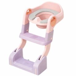 2 in 1 Potty & Folding Baby Toilet Seat Reducer With Ladder Pink
