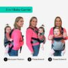 Optimal 3m+ to 15Kg Ergonomic Baby Carrier Black - Image 3