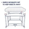 Optimal 0m+ 2 in 1 Square Baby Playpen Bed & Play Parc Navy Blue Jeans - Image 3